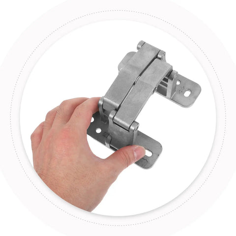 Heavy Duty Concealed Pivot Hinge In Stainless Steel Hidden Door Hinge With 125kg Load Capacity And Easy Install Perfect For Modern Cabinets Fire Hydrant Cabinets And Home Doors, close-up in hand