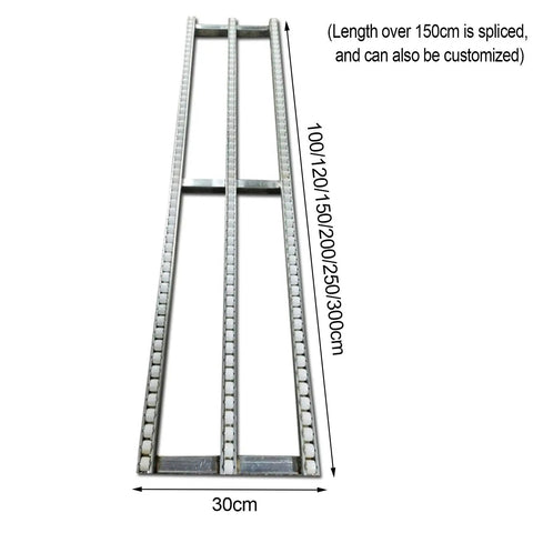 Unpowered Roller Conveyor System With Rust Resistant ABS Plastic Slides 50x100 Cm Modular Design For Easy No Fuss Warehouse Unloading And Versatile Material Handling In Industrial, Commercial, And Woodworking Setups, 30cm wide