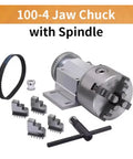 Heavy Duty High Precision 3 Jaw Chuck 100mm And 4 Jaw Chuck 80mm Set For Router And Woodworking Rock Solid Grip with accessories