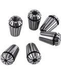 Heavy Duty 14 Pc Er20 Spring Collet Set For Cnc Engraving Machine And Milling Lathe Workholding From One Inch To Two Inch High Accuracy Steel, showing six precision collets.
