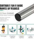 Top Tier 1/2 Inch Carbide Bottom Cleaning Router Bit For CNC Wood Engraving And Precision Surface Planing shown in 12.7mm size with round handle.