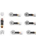 Twenty Four Piece 35 mm Cam Screw And Dowel Pin Kit With Zinc Connectors showing screws and connectors for secure furniture assembly.