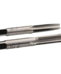 Boss Level M9 X1.25mm Metric Tap Set Made From Premium Hardened Tungsten Steel. Two right hand taps with threaded design.