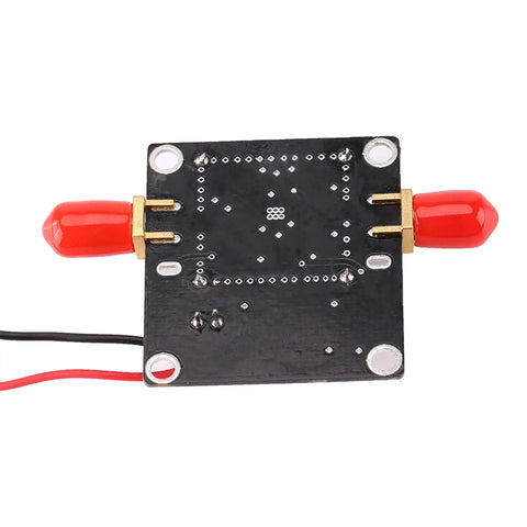 Top view of wideband demodulating logarithmic amplifier for RF monitoring 1 MHz to 8 GHz with 70 decibel dynamic range accurate RSSI output