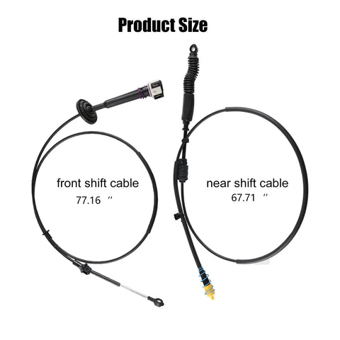 Automatic Transmission Gear Shifter Cable Replacement For 12477640 OEM Part Number 905 144, showing front and near shift cables