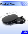Set Of Four Matte Black Wheel Center Hub Caps Heavy Duty Abs Snap In Rim Covers Universal Fit For Your Daily Driver Keeping Wheels Locked And Looking Sharp Plug And Play Street Style Straight Up Reliable Auto Gear with size details.