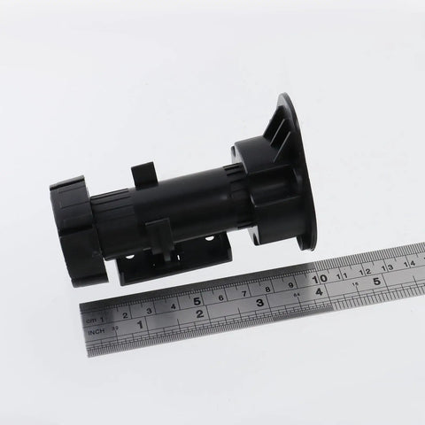 10 Pack Cabinet Leveler Feet 3.78 Inch Height Adjustable With Screws shown with ruler for scale