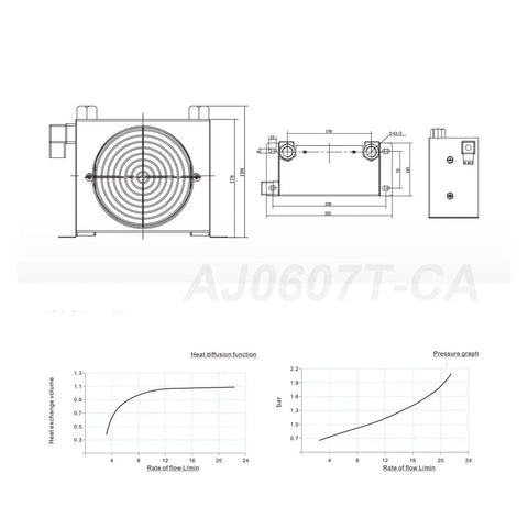40 L Per Minute Hydraulic Oil Cooler With Fan For Engineering Walking Machinery Beefed Up Mini Heat Exchanger For Efficient Cooling AC 380V System Handles Up To 2 MPa Wide Industrial Applications
