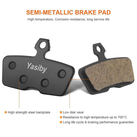 Pro Grade Mountain Bike Disc Brake Pads Set With Installation Tools Four Pairs Semi Metallic And Organic Resin Pads For AVID SRAM