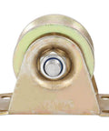Two Pack 60mm Sliding Gate Rollers With Steel V Type Wheel, front view of heavy-duty gate wheel, durable gate hardware replacement