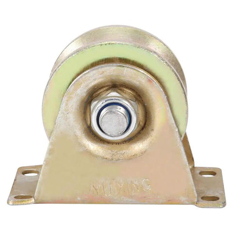 Professional Grade Kickass Heavy Duty V Groove Wheels For Sliding Gates And Patio Doors 2 Pack 60 Millimeter steel caster with bracket.