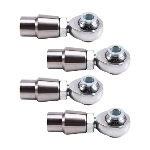 8 Piece Heavy Duty Heim Joint Rod End Kit With Spacers For Steering Automation Linkages Precision Thread Design, showing four metal rod ends.