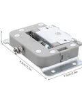 Door Sliders For Wardrobe And Cabinet With Damping Pulley System in grey surface-mounted hardware, 9.5cm x 7.5cm x 1.4cm
