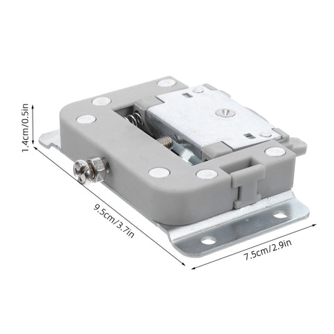 Door Sliders For Wardrobe And Cabinet With Damping Pulley System in grey surface-mounted hardware, 9.5cm x 7.5cm x 1.4cm