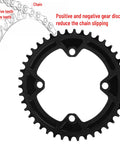 Dope Lightweight Aluminum Chain Ring 104 BCD 40T 42T Narrow Wide Round Chain Ring For Mountain Bike And Single Speed CNC Machined Replacement Part For AM And XC Cranksets, showing black chainring with positive-negative teeth design.