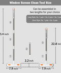 Dimensions of Long-Handle Window Screen Cleaning Brush For Home Windows And Screen Doors in two length options