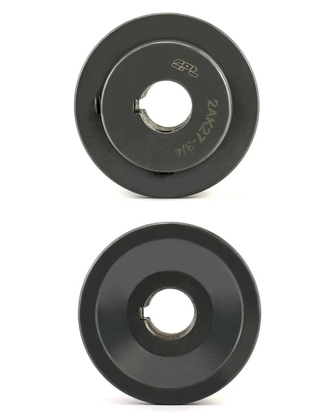 Two Groove V Belt Pulley With Two Point Seven Five Inch Outer Diameter And Three Quarters Inch Bore For V Belts A, 3L And 4L
