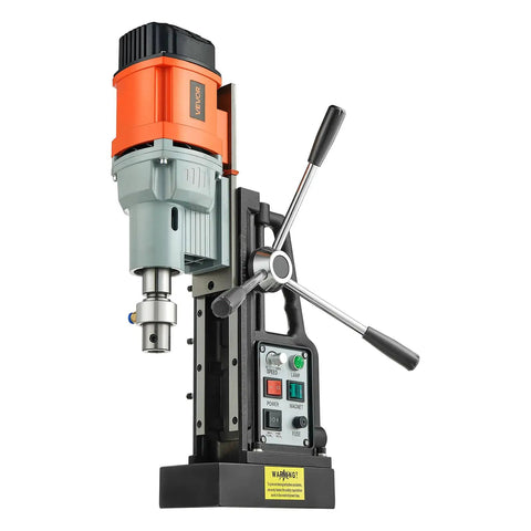Beast Magnetic Drill Press For Metalwork With 1550W Power, 2.4 Inch Coring Diameter, angled view showing controls