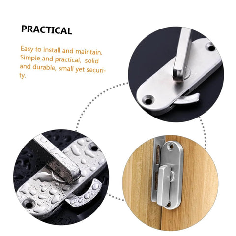Stainless Steel Sliding Door Lock Latch Privacy Bolt With Countersink Design For Barn Doors And Interior Sliding Doors