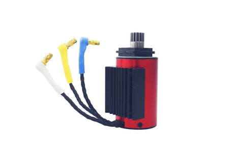 2845 Brushless RC Motor for Four Wheel Drive Off Road Rigs With Beefed Up Torque Replacement or Backup showing wires and connectors