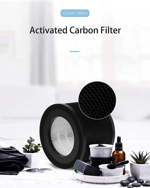 Two Pack Replacement Filters For TT-AP001 And VAVA VA-EE014 Air Purifiers SPF Compatible, activated carbon filter, table view
