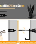 Self Drilling Drywall Anchors And Screws Kit 180 Pc Metal Fasteners For Hanging Mirrors Picture Frames Shelves Clocks Home Improvement Easy Install Heavy Duty Load Bearing Wall Mounting Perfect For DIY Projects And Everyday Home Decor, two-step install guide