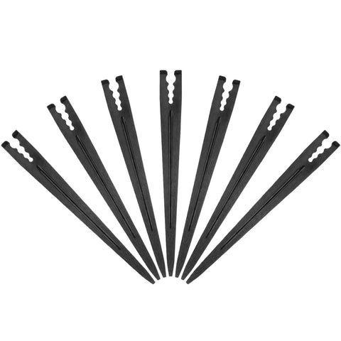 100 Pack Drip Irrigation Stakes For One Quarter Inch Tubing, Tube Holder Stakes For Emitter Support, Greenhouse Garden Beds And Pots