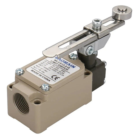 Adjustable Roller Lever Limit Switch SPDT 1NO 1NC Momentary Action Waterproof IP66 10A 380V AC For CNC and tools