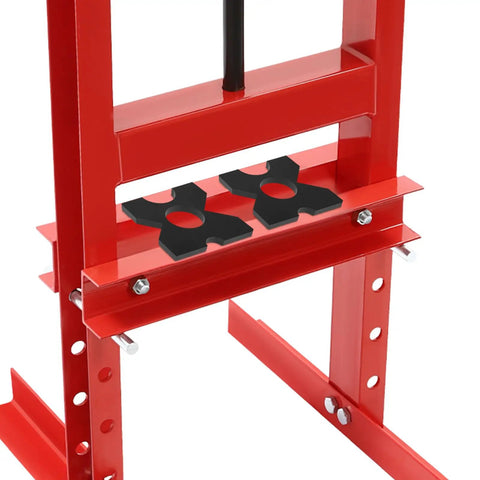Heavy Duty H Frame Hydraulic Shop Press Plates Set, 9.75 x 9.75 x 1 in, Two-Piece 20 Ton and 32 Ton Portable Metal Press Plates with 4 Notches