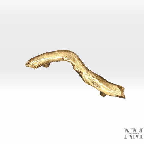Branch Shaped Cabinet Handle Dope Farmhouse Vibe Solid Brass Drawer Pull With Antique Gold Finish