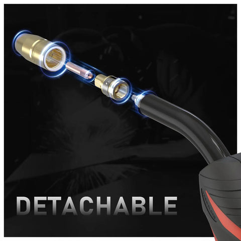 Exploded view of MIG Welding Gun Torch Stinger 100A 10ft Replacement for Hobart H-10 detachable components