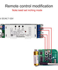 Front view of Otcboimo 2-channel WiFi actuator controller with blue terminal blocks for DC12–24V operation