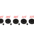Five Pack Hardened Steel 48P Pinion Gear Sets 28T 29T 30T 31T 32T For 3.175mm Shafts Fits 1/8 Inch Compatible With Arrma HPI Kyosho Losi