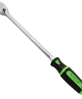 90T 1/4 Inch Drive Ratchet With Reversible Flex Head And Ergonomic Handle for auto repairs, chrome finish