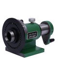 Knockout Precision 5C Spin Index Fixture Collet with robust green cast steel, designed for precise milling and drilling operations.