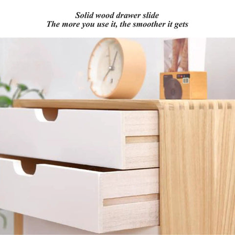 Solid Wood Desk Drawer Cabinet Organizer For Office And School Supplies, A4 File Storage, detail of hand polished edges