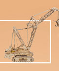 Hands On 3D Wooden Puzzle RC Crane Model Kit With Remote Control Mechanical Lifting Arm Grabbing And Rotation Desktop Display Gift For Adults Teens Hobbyists And Collectors 800 Pieces, 86x80x26 cm wooden crane model with hook