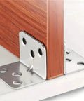 Solid As A Rock L Brackets 100 Pack Heavy Duty Corner Braces fortify furniture at a 90-degree angle with steel brackets.