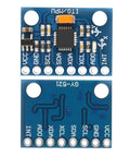 GY-521 MPU-6050 6 DOF Sensor Module Pack With 3 Axis Accelerometer Gyroscope And 16 Bit ADC Output I2C Data Interface For Arduino DIY Projects Five Piece Kit For Easy Prototyping And Robotics, blue PCB board