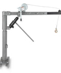 Beefy Heavy Duty Pickup Truck Crane With 1000 Lbs Capacity, Hydraulic Hoist And Manual Winch, 360 Degree Swivel, Side View