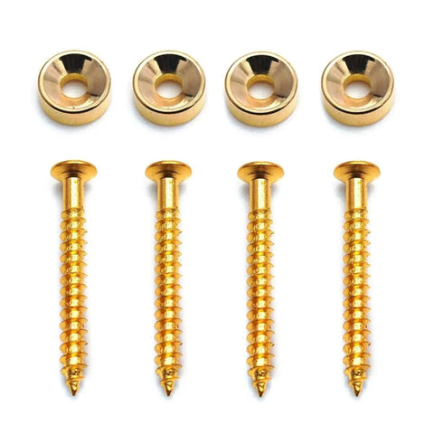 Guitar Neck Joint Bushings Set With Mounting Screws And Bass Ferrules For Electric Guitars And Bass DIY Parts Kit Color 03, 4 metal screws and ferrules