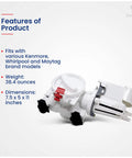 Washer Drain Pump Assembly For Whirlpool Replacement Kit 280187 With OEM Style Parts on white background with features text