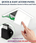 Dead Simple Push To Open Access Panel For Drywall And Ceiling Rust Resistant Waterproof Wall Hole Cover Plate with opening mechanism.