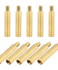 M4x25mm Plus 6mm Male Female Hex Brass PCB Spacer Standoff 20 Pack, high strength brass spacers for FPV drones.