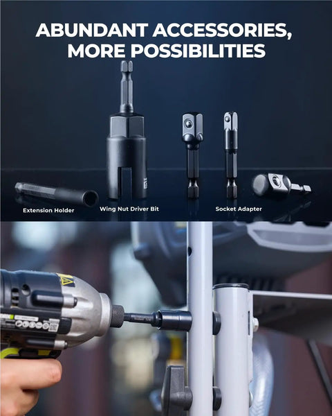 All In One Impact Nut Driver Set For DIY Enthusiasts With 38 Pieces Includes Metric And SAE Nut Drivers Deep Nut Drivers