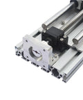 Robust Linear Motion Stage Leveraging 1610 Ball Screw And SBR16 Guide Rail For Smooth As Butter CNC Routing And Reliable DIY Automation Upgrades Built For Knockout Accuracy close-up of ball screw mechanism and guide rail system.