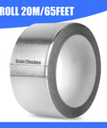 Aluminum Foil Tape 2 Inch By 65 Feet 3.9 Mil Silver Insulation Adhesive Metal Tape For High Temperature HVAC Ductwork And Dryer Vents Heavy Duty Sealing And Repairs