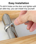 Installing Customizable Wooden Front Door Pull Handle with allen key for home, school, office, hotel, 150 cm solid wood.