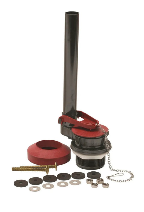 PerforMAX Universal Toilet Repair Kit For 2-Inch Flush Valves with components including fill valve, flush valve, and washers.