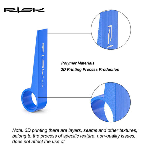 Bike Disc Brake Pad Spreader And Piston Reset Tool For Hydraulic Calipers in blue polymer, side view of universal tool
